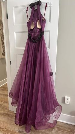 Mac Duggal Purple Size 2 Side slit Dress on Queenly