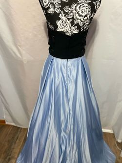 Blondie Nites Blue Size 12 Cut Out Plus Size Strapless Ball gown on Queenly