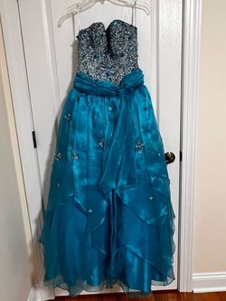 Terani Couture  Blue Size 2 Floor Length Ball gown on Queenly