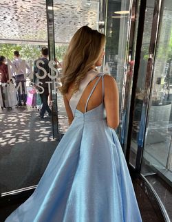 Sherri Hill Blue Size 2 Floor Length Pageant Ball gown on Queenly
