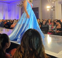 Sherri Hill Blue Size 2 Ball gown on Queenly