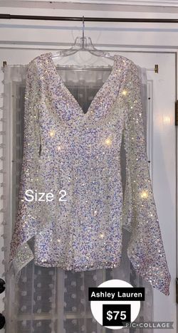 Ashley Lauren White Size 2 Summer Floor Length Bachelorette Jumpsuit Dress on Queenly