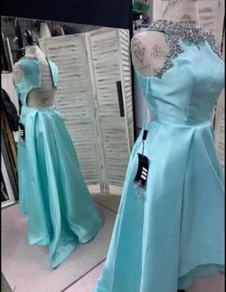 Johnathan Kayne Blue Size 2 Prom Never Worn A-line Dress on Queenly