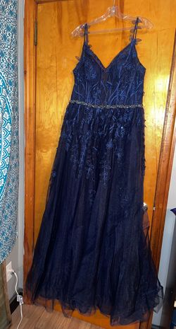 Ellie Wilde Blue Size 14 Ball gown on Queenly
