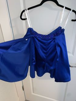 Rachel Allan Blue Size 4 Two Piece Cocktail Dress on Queenly
