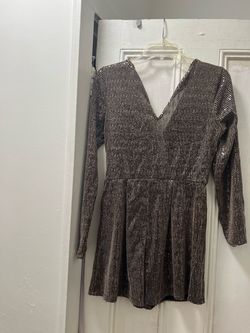 Brown Size 8 Jumpsuit Dress on Queenly