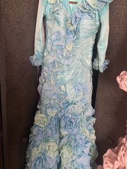Mac Multicolor Size 8 Floor Length Embroidery Mermaid Dress on Queenly
