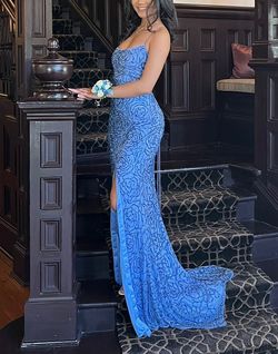 Blue Size 0 Straight Dress on Queenly