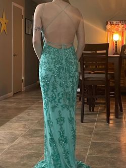 Style -1 Sherri Hill Blue Size 0 Military Prom Free Shipping Jewelled Straight Dress on Queenly