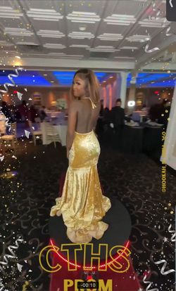 Gold Size 2 Mermaid Dress on Queenly