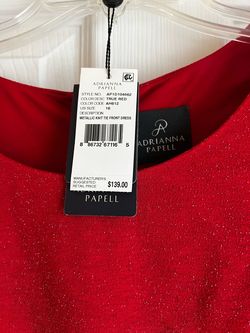 Adrianna Papell Red Size 16 50 Off Free Shipping Straight Dress on Queenly