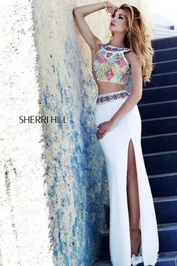 Sherri Hill Multicolor Size 4 Euphoria 50 Off Side slit Dress on Queenly