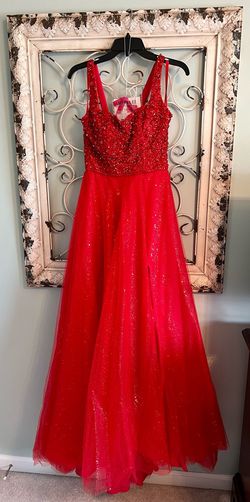 MoriLee Red Size 4 Free Shipping Medium Height Mori Lee Prom Ball gown on Queenly