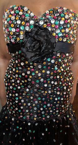 Custom Made Multicolor Size 12 Prom Polyester Floor Length Ball gown on Queenly