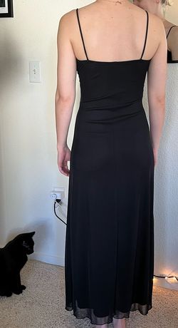 Taboo Black Size 8 Floor Length Jersey A-line Dress on Queenly
