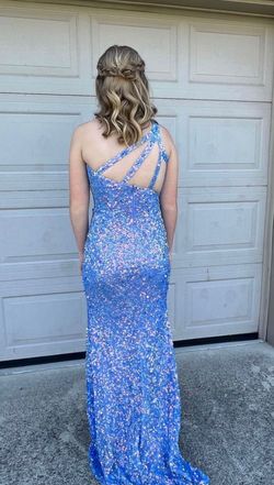 Sherri Hill Purple Size 2 Military Floor Length Prom Pageant Straight Dress on Queenly