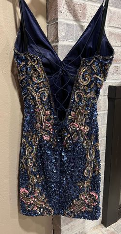 Primavera Blue Size 6 Midi Homecoming Cocktail Dress on Queenly