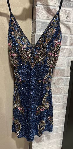 Primavera Blue Size 6 Midi Homecoming Cocktail Dress on Queenly