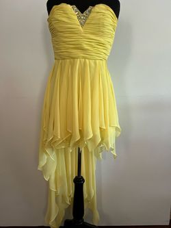 Morgan and Co Yellow Size 4 Midi Fun Fashion Parade Cocktail Dress on Queenly