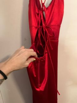 Windsor Red Size 0 Military Silk Floor Length Straight Dress on Queenly