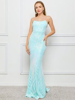 Style FSWD0193 Faeriesty Green Size 4 Prom Floor Length Jewelled Mermaid Dress on Queenly