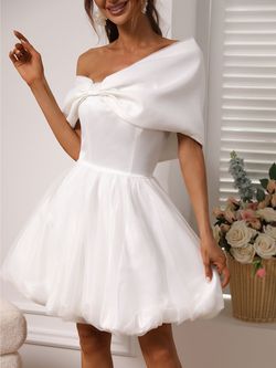 Style FSWD8004 Faeriesty White Size 0 Polyester Floor Length Cocktail Dress on Queenly