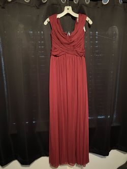 David's Bridal Red Size 6 Military Floor Length Straight Dress on Queenly