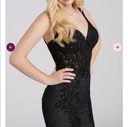 Ellie Wilde Black Size 4 $300 Floor Length 50 Off Mermaid Dress on Queenly