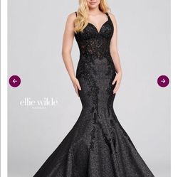 Ellie Wilde Black Size 4 Floor Length 50 Off Mermaid Dress on Queenly