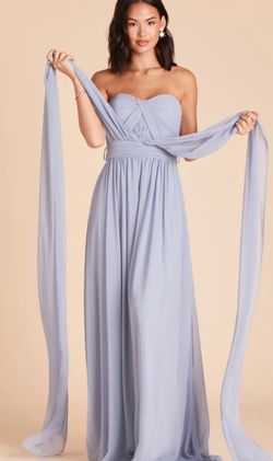 Birdy Grey Blue Size 2 One Shoulder A-line Dress on Queenly