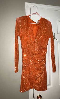 Fashion Nova Orange Size 16 Nightclub Euphoria Floor Length Cocktail Dress on Queenly