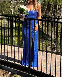 Primavera Blue Size 0 Homecoming Pageant Straight Dress on Queenly