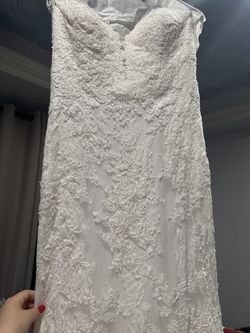 Pronovias White Size 8 Free Shipping Floor Length Mermaid Dress on Queenly