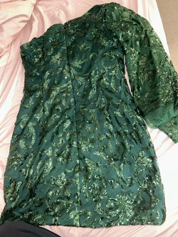 Promlilly Green Size 6 Midi Medium Height Homecoming Cocktail Dress on Queenly