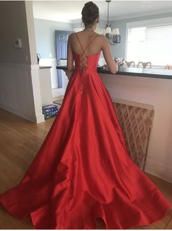 Sherri Hill Red Size 00 Side Slit Black Tie Corset A-line Dress on Queenly