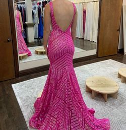 Jovani Pink Size 0 Prom Mermaid Dress on Queenly