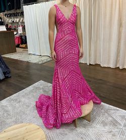 Jovani Pink Size 0 Homecoming Floor Length Mermaid Dress on Queenly