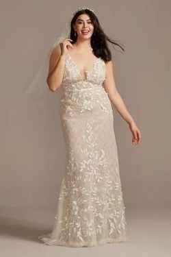 Style MS251223 Melissa Sweet Nude Size 14 Free Shipping Floor Length Medium Height Mermaid Dress on Queenly