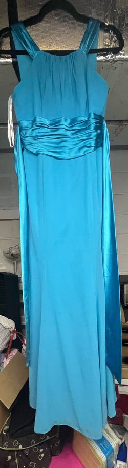David's Bridal Blue Size 6 Military Wedding Guest Straight Dress on Queenly