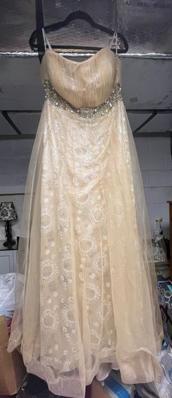 Tony Bowls Nude Size 20 Plus Size Pageant Ball gown on Queenly