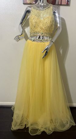 Yellow Size 12 Ball gown on Queenly