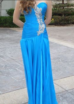 Sherri Hill Blue Size 0 70 Off Black Tie Homecoming Straight Dress on Queenly