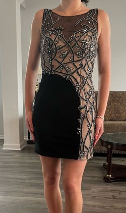 Jovani Black Size 4 Euphoria Cocktail Dress on Queenly