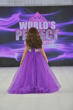 DanDan Li Purple Size 4 Cupcake Ball gown on Queenly
