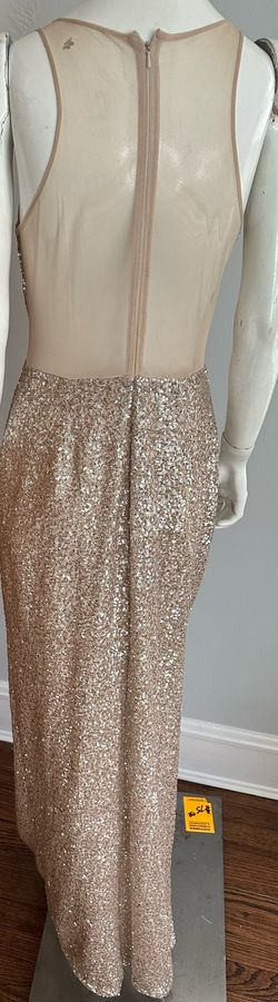 Aidan Mattock Nude Size 4 Sequin Military Jewelled Straight Dress on Queenly