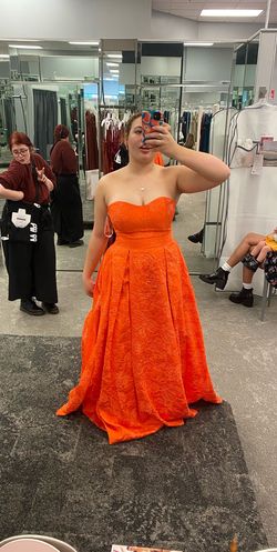 Orange Size 10 Ball gown on Queenly