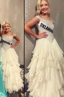 Sherri Hill White Size 2 Cotillion Jewelled Prom Ball gown on Queenly