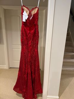 Sherri Hill Red Size 6 Floor Length Straight Dress on Queenly