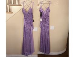 Cinderella Divine  Purple Size 8 Polyester Side slit Dress on Queenly