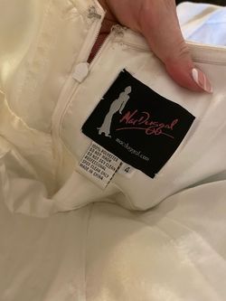 Mac Duggal White Size 4 Bachelorette Pageant Cocktail Dress on Queenly